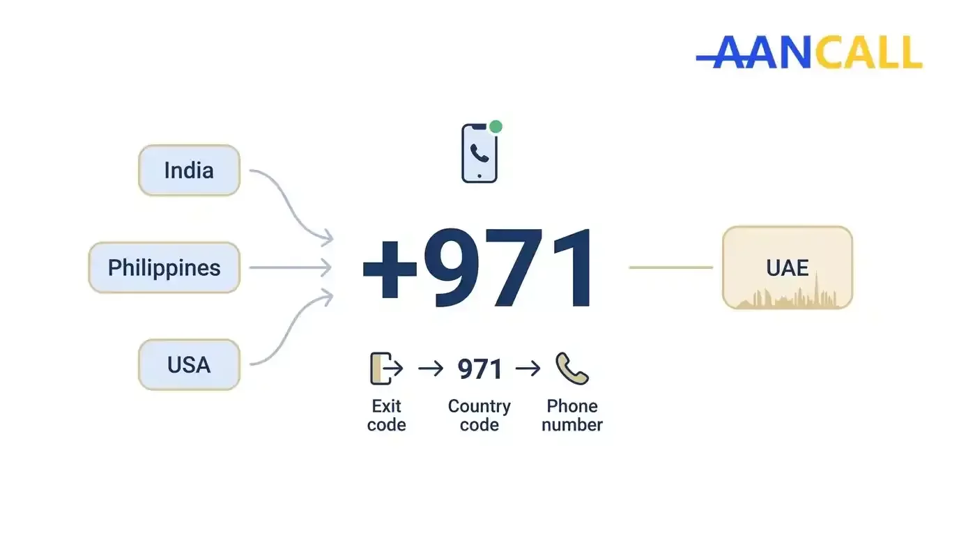 How to Call UAE (+971) from India, Philippines, USA & Other Countries
